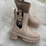 Черевики дитячі зимові бежеві /30616/ 35р, фото 2