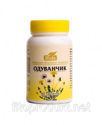 Кульбаба в таблетках покращує травлення і склад крові №90 Біола, фото 1