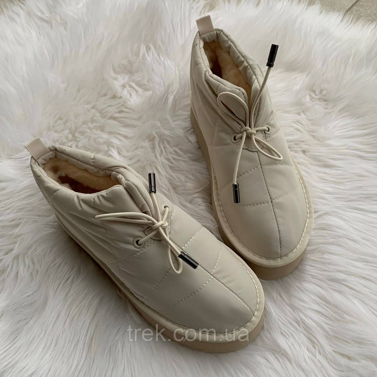 Черевики-дутики жіночі зимові беж /23363/ 41р, фото 1