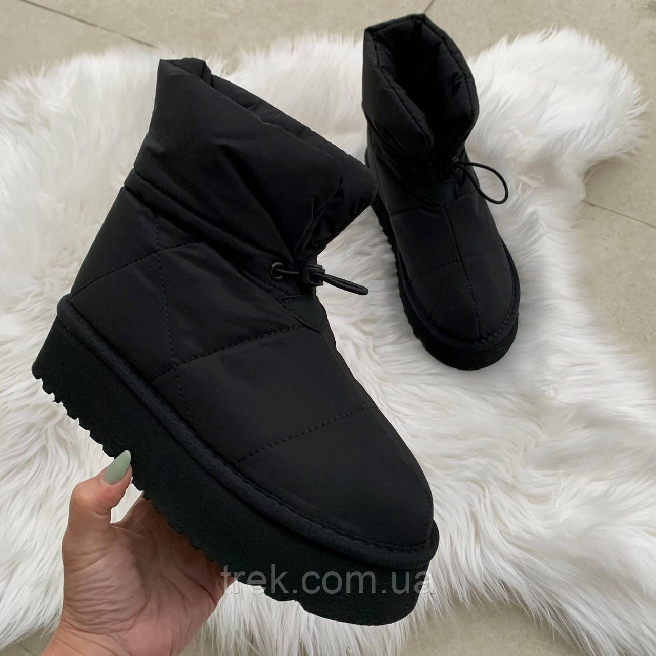 Черевики-дутики жіночі зимові чорні /23364/ 39р, фото 1