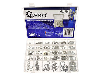 Набір із 300 алюмінієвих шайб 9-36мм Geko G02824