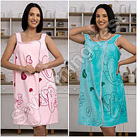 Рушник - халат метелик Magic Towel жіноче мікрофібра для сауни лазні 135*80 морська хвиля