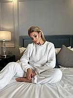 Женская пушистая теплая однотонная пижама 42-44 46-48 50-52
