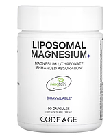 Codeage, Liposomal Magnesium L-Threonate, липосомальный магний треонат 90 капсул