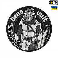 M-Tac нашивка Deus Vult 3D PVC Black/White