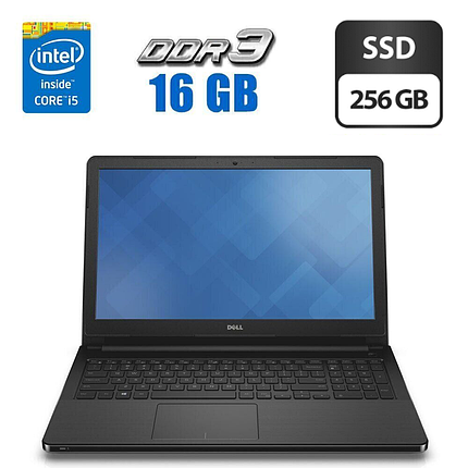 Ноутбук Б-клас Dell Vostro 3558/ 15.6" (1366x768) Сенсорний/ Core i5-5200U/ 16 GB RAM/ 256 GB SSD/ HD 5500, фото 1