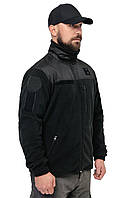 Тактична флісова кофта Jacket Black Ultrasoft М-300 чорна WinTac