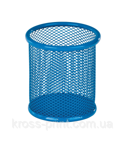 Підставка для ручок кругла 90х90х100 мм, металева, синій, KIDS Line