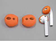 Амбушюры (накладки) для Apple iPhone EarPods Airpods 1/2 , фиксаторы airpods оранжевый