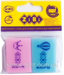 Ластик КристаЛЛ 32х23х7.5 mm, 2 шт. у блістері, KIDS Line