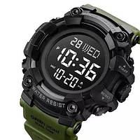 Военные мужские наручные часы зеленые SKMEI 1968AG | Часы спортивные | Армейские WE-883 часы противоударные