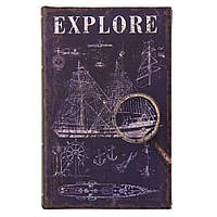 Книга-сейф металева з двома ключами Explore 26х17х5 см 10001-027