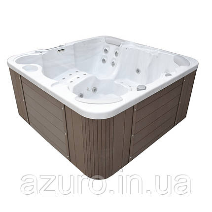 Гідромасажний басейн IQUE Corsica 2000-CFL (200х200х89 см) Brushed walnut, фото 1