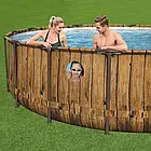 Каркасний басейн Bestway Дерево 56725 (488х122 см) з картриджним фільтром, сходами та тентом, фото 5