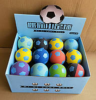 Попрыгунчик детский мяч PR2375 (240шт) резиновый футбол, р-р мяча 6,5 см, микс цвета