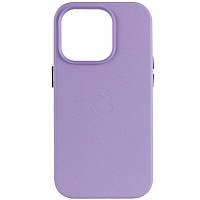 Кожаный чехол Leather Case with MagSafe для iPhone 14 Elegant Purple