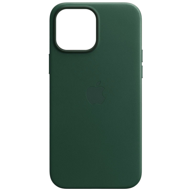 Шкіряний чохол Leather Case with MagSafe для iPhone 14 Military Green
