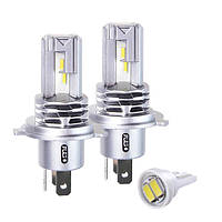 Набор Лампы PULSO M4-H4-H/L/LED-chips CREE/9-32v/2x25w/4500Lm/6000K + Подарок (Набор автоламп 4)