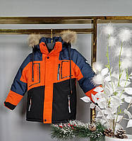 Дитяча зимова куртка на хлопчика 110,116,122 на холофайбері