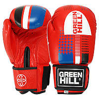 Шкіряні боксерські рукавички на липучці GREEN HILL BO-3915 (розміри 10-14 унцій)