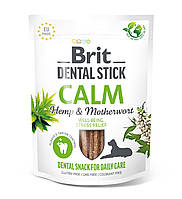 Лакомства для собак Brit Dental Stick Calm успокаивающее, конопля и пустырник, 7 шт, 251 г d