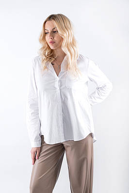 Сорочка жіноча прямого крою класична біла 4840 S (2000000119410)