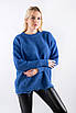 Жночий джемпер з рваностями синій 62016 ONE SIZE (2000000120836), фото 3