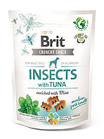 Лакомства для собак Brit Care Dog Crunchy Cracker Insects для свежести дыхания насекомые, тунец и мята, 200 г