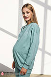 Оверсайз світшот - туніка для вагітних і годуючих мам з секретом годування Mriya light розмір L Юла Мама М'ятний, фото 4