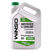 Антифриз Winso Antifreeze & Coolant Green -35°C (зеленый) G11, 9кг (WS82547)