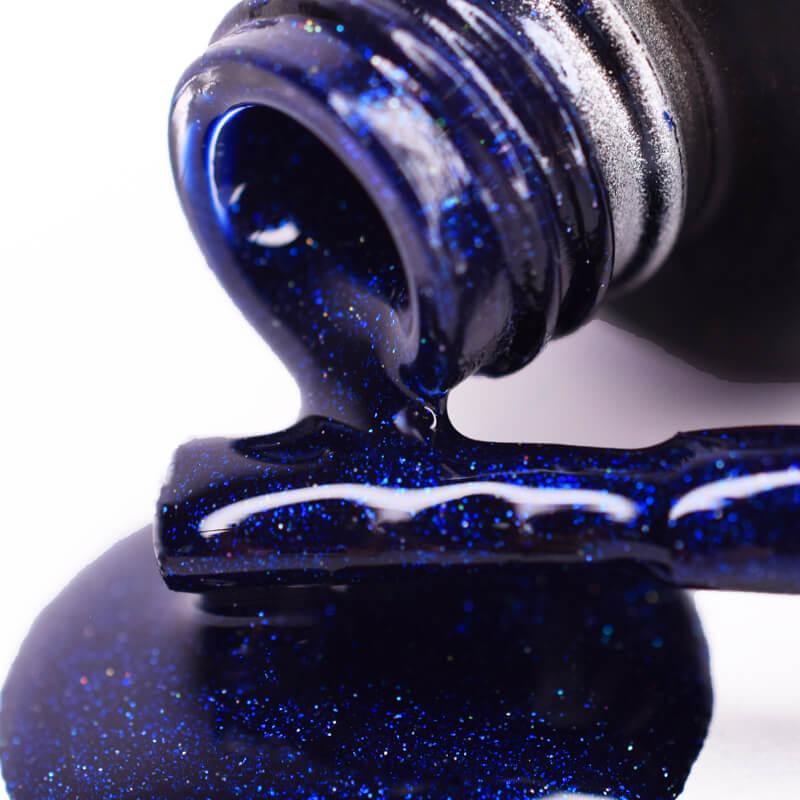 Шимерний Гель лак PNB 284 темно-синій з шимером, 8 мл, фото 1