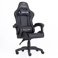 Компьютерное кресло с карбоновыми вставками CARBON Quattro Gaming Черный