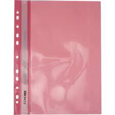 Папка-швидкозшивач Economix A4, з прозорим верхом, з перфорацією, глянцева, рожева (10) (300) E31510-89