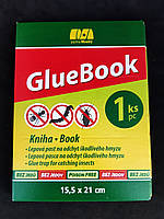 Клейова книжка пастка GLUEBOOK від тарганів, мурах, гусениці, білокрилки 15,5*25 см Чехія