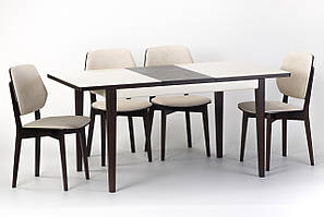 Кухонний комплект: стіл "Фішер" + 4 стільці "03В" з м'яким сидінням