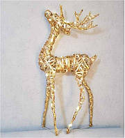 Светодиодный новогодний олень золотистого цвета на 50 лампочек 66*35*10см