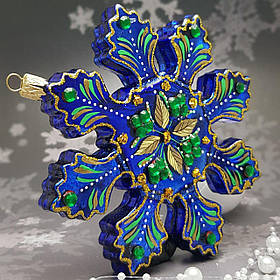 Скляна ялинкова іграшка сніжинка   Snegka Poland