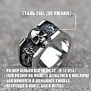 Кільце печатка перстень чоловіче сталеве RIG 19 з медичної нержавіючої сталі з Черепом, фото 8