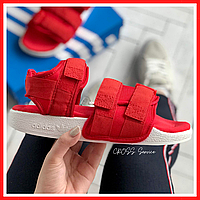 Босоножки женские Adidas Adilette Sandals red / сандалии Адидас Аделайт красные на липучках