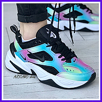 Кроссовки женские Nike M2K Tekno reflective / Найк м2к Текно разноцветные рефлективные