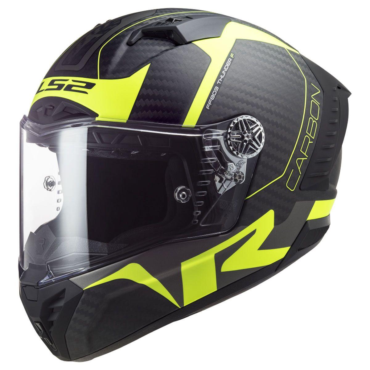 МОТОШОЛОМ ЗАКРИТИЙ LS2 FF805 THUNDER C RACING1 КОЛІР MATT H-V YELLOW