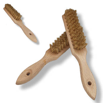 Щітка для взуття натуральна щетина 19,5*3,5 см