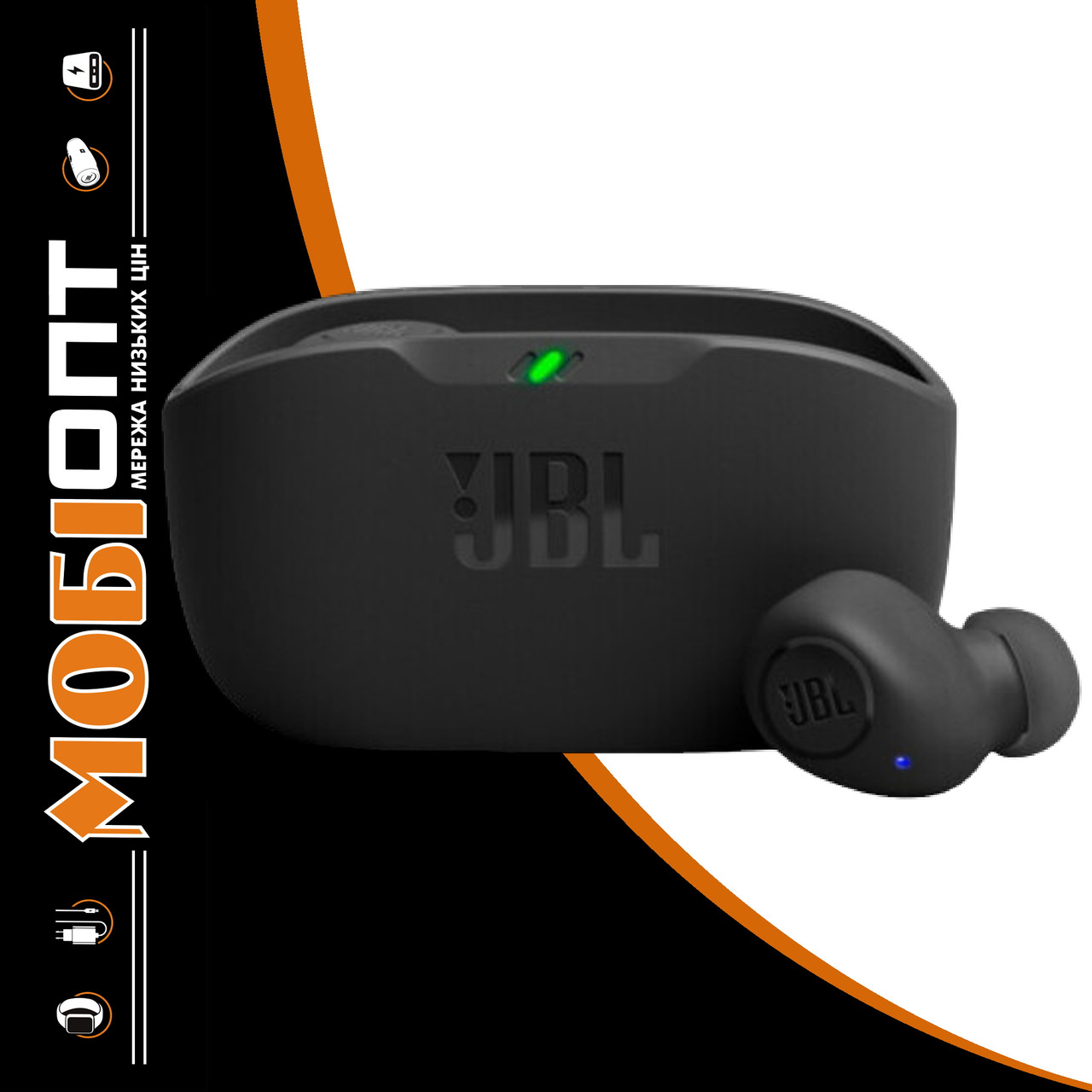 TWS JBL Wave Buds Black (JBLWBUDSBLK) UA