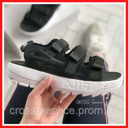 Босоножки женские Fila Disraptor Sandals black / сандалии Фила ...