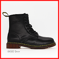 Ботинки демисезонные женские и мужские Dr. Martens black / сапоги др. Мартенс черные термо