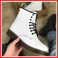 Черевики демісезонні чоловічі і жіночі Dr. Martens white / чоботи др. Мартінс білі термо