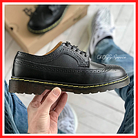 Туфлі жіночі і чоловічі Dr. Martens low black / ботінки др. Мартенс низькі чорні