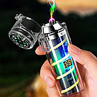 Запальничка usb Герб України з підсвіткою + ліхтарик у подарунковому пакованні F-739U2, фото 4