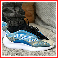 Кроссовки мужские и женские Adidas Yeezy boost 700 v3 blue / Адидас Изи буст 700 в3 голубые