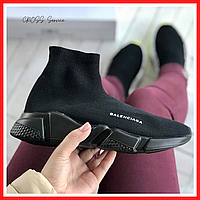 Кроссовки женские Balenciaga Speed Trainer black / Баленсиага Спид Трейнер черные